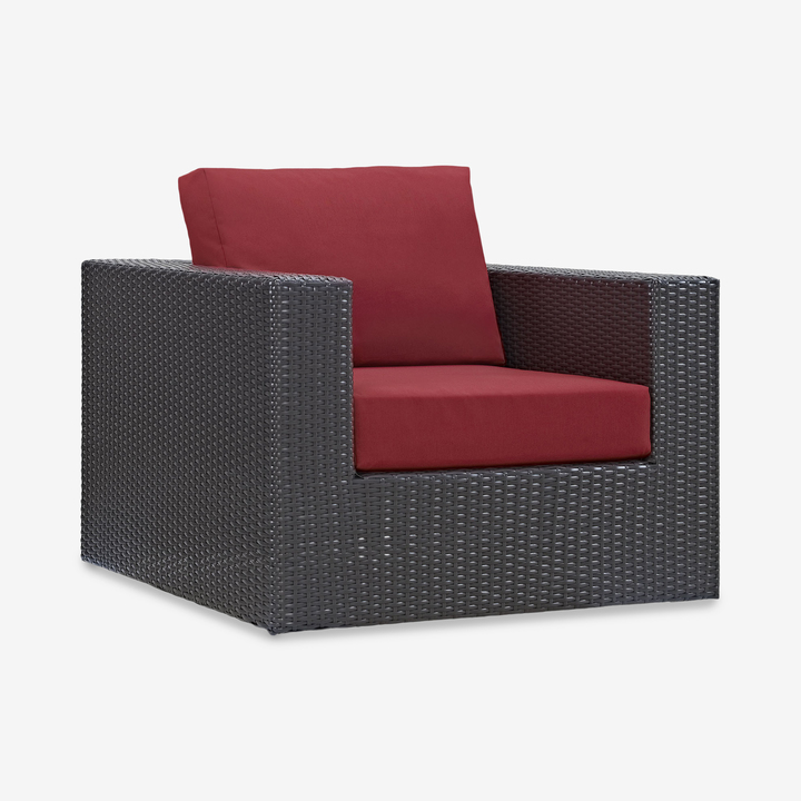 Tolliver Outdoor Armchair, Red