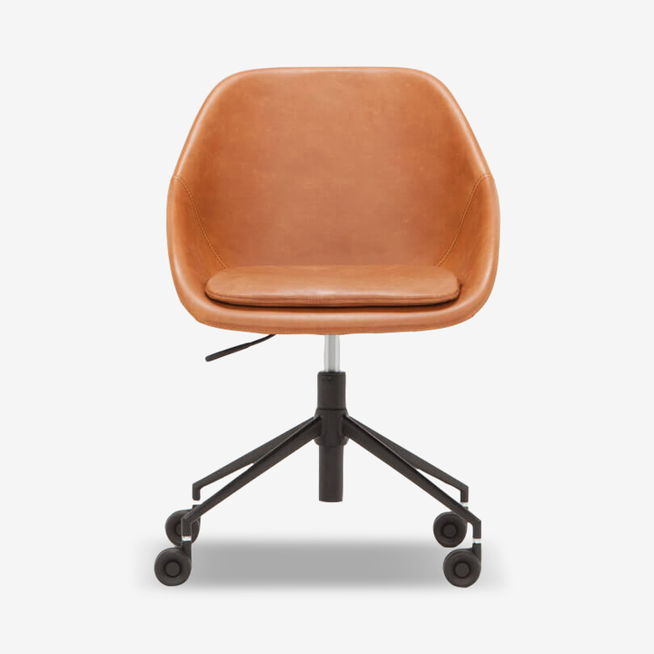 Nixon Office Chair, Brown Leather