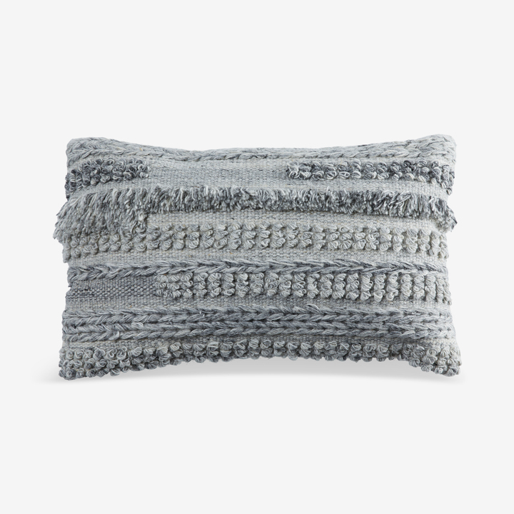 Ed Grey Throw Pillow  (26" x 16")
