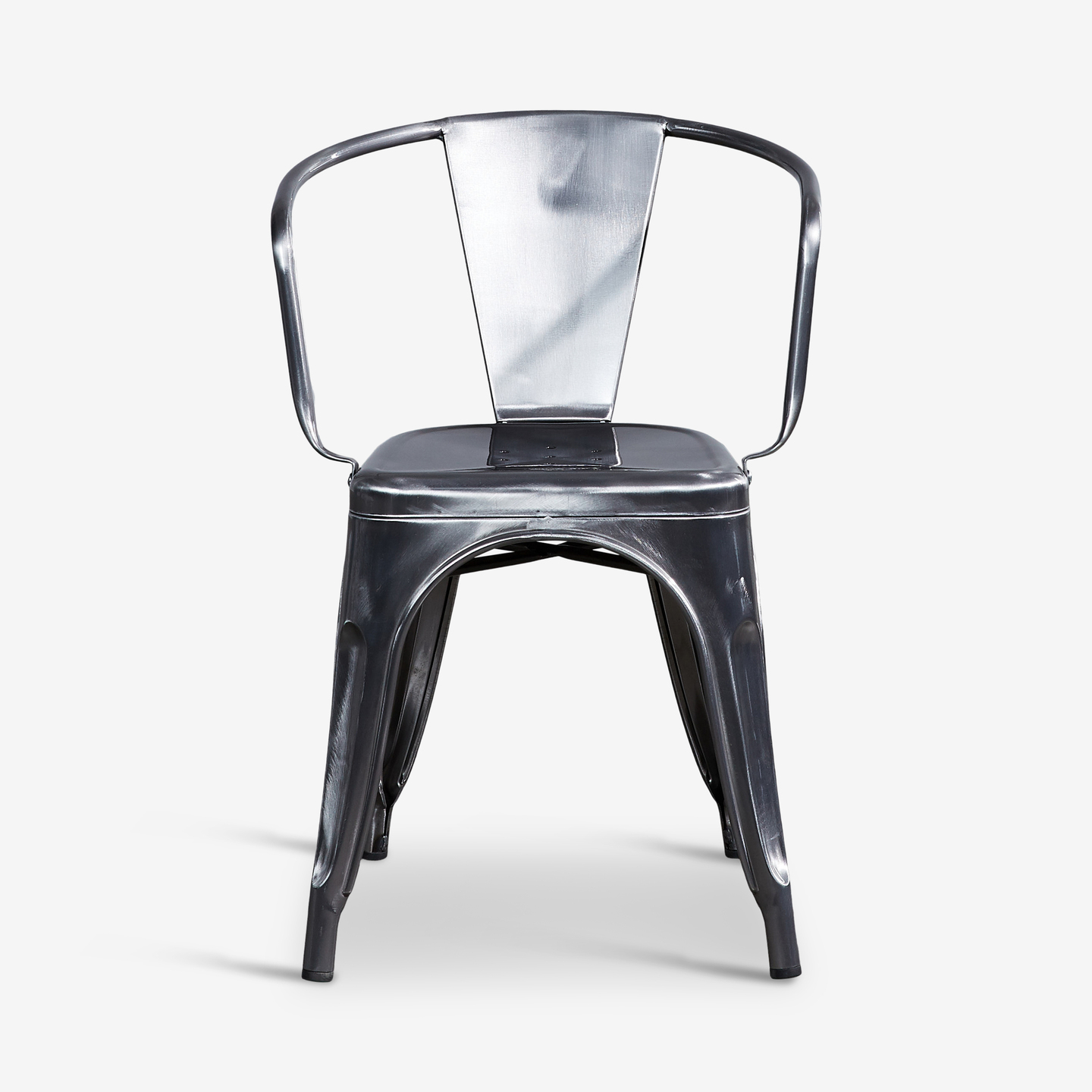 201_Trattoria-Arm-Chair-Polished-Steel_Flat-Front 2020