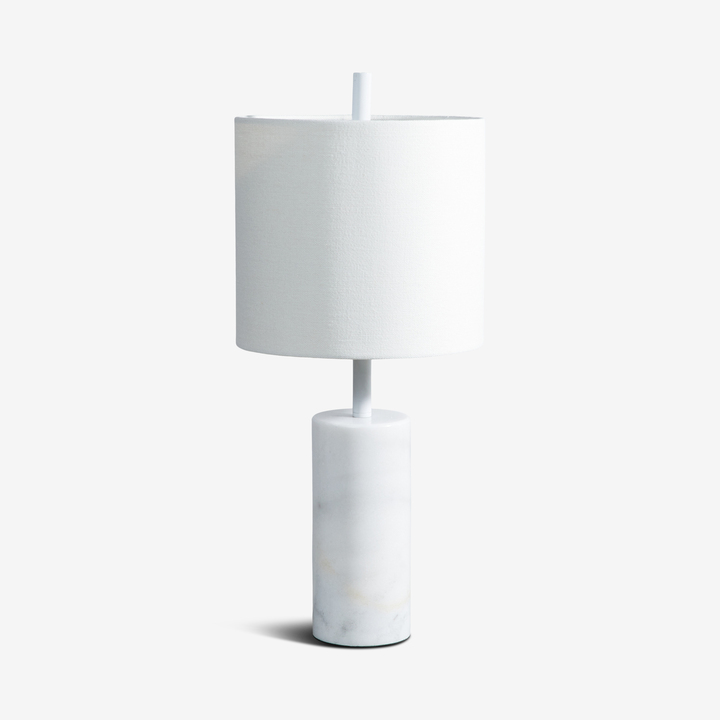 Drum Table Lamp, White