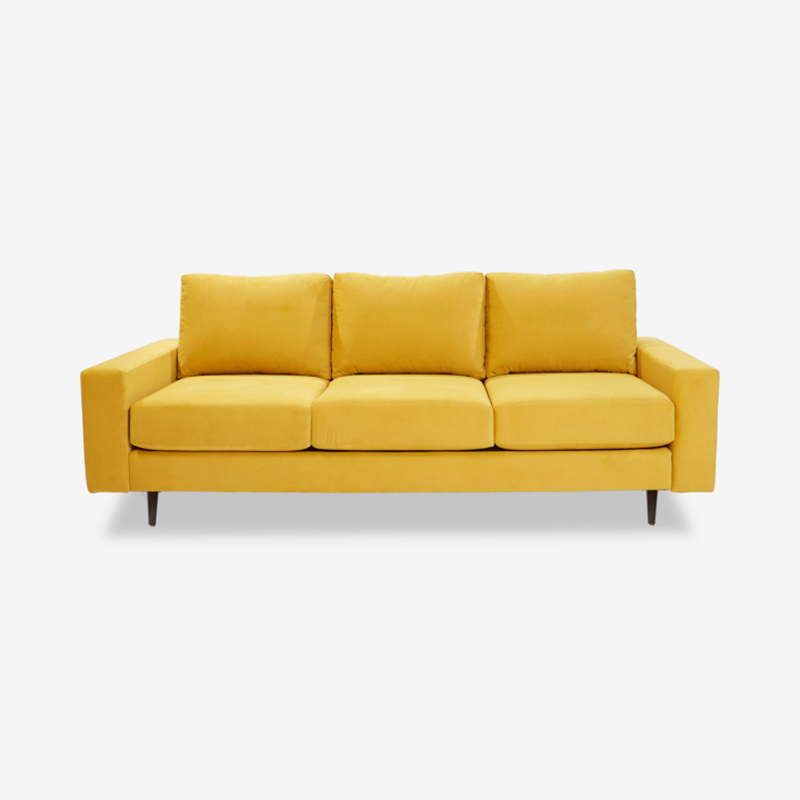 Brooks Sofa, Wide Arm, Yellow