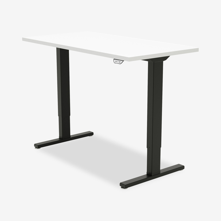 Ryze Sit/Stand Desk, White Top with Black Base
