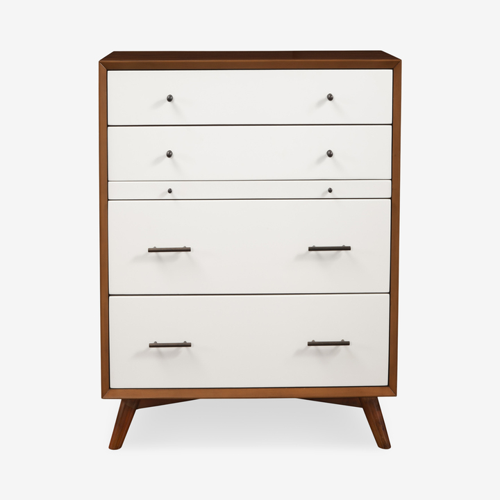 Cheney Chest Large Two Tone Fernish, White Dresser For Two
