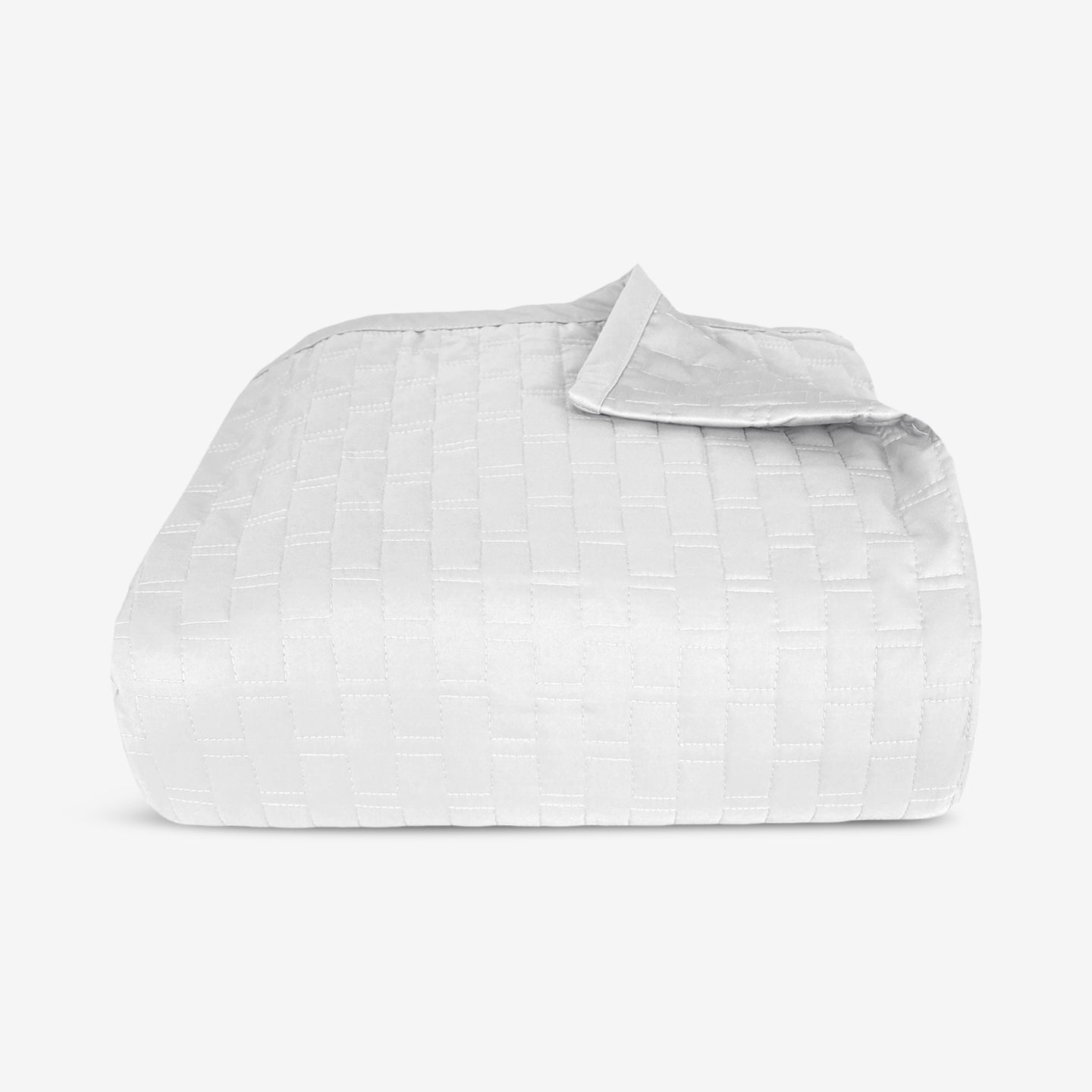 Luxury Bamboo Viscose Quilted Coverlet, White, Queen